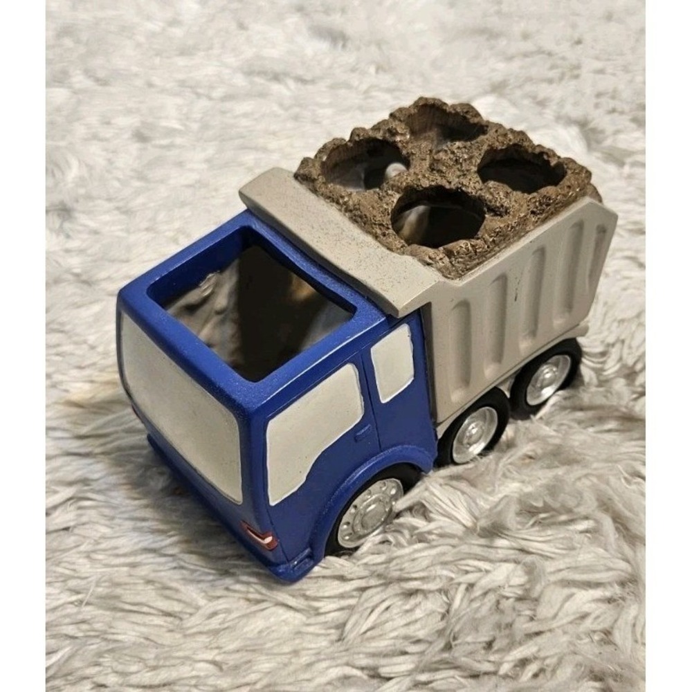 Dream Factory Dump Truck Toothbrush Holder Organizer Kids‎ Blue Gray Luv Drt